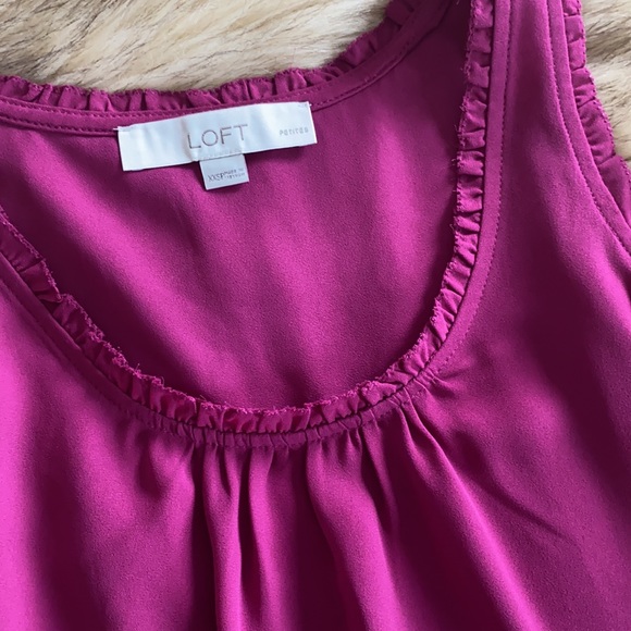 New LOFT XXSP Magenta Pink Tank Cami Frill Detail - Picture 2 of 6